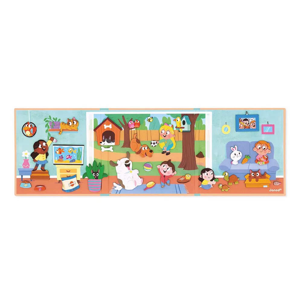 ¡JUEGO MAGNÉTICO MAGNETI'STORIES JANOD ·ANIMALES DOMÉSTICOS· - Happy Moments Baby