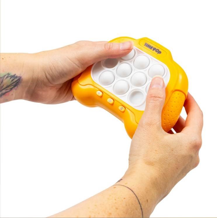 JUEGO SENSORIAL DE BOLSILLO ·TIMEPOP NARANJA· - Happy Moments Baby