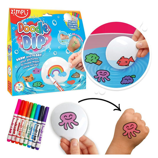 JUGUETE DE AGUA ZIMPLIKIDS ·DIBUJOS MÁGICOS DOODE 'N' DIP - Happy Moments Baby
