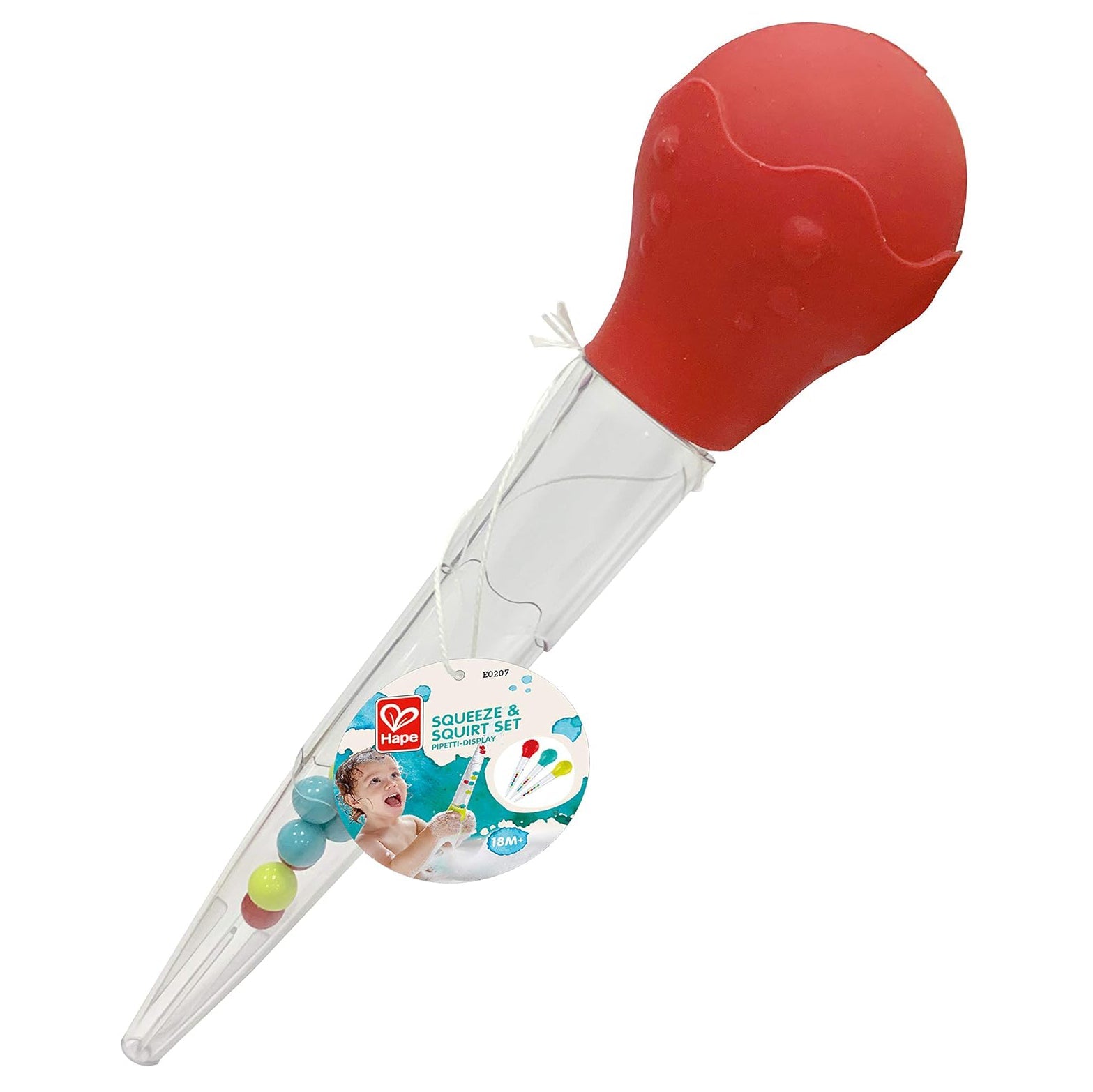 JUGUETE DE BAÑO HAPE ·PIPETA MEGA CUENTAGOTAS ROJO· - Happy Moments Baby