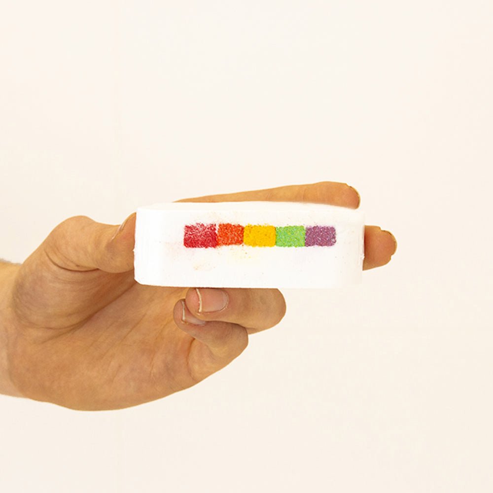 JUGUETE DE BAÑO ZIMPLIKIDS ·BOMBA DE BAÑO RAINBOW· - Happy Moments Baby