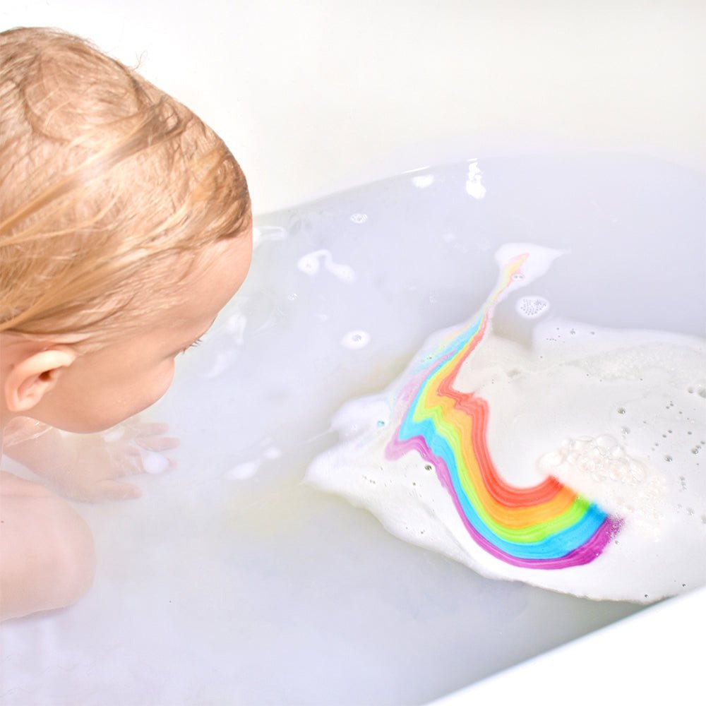 JUGUETE DE BAÑO ZIMPLIKIDS ·BOMBA DE BAÑO RAINBOW· - Happy Moments Baby