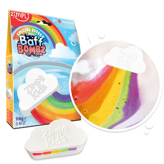 JUGUETE DE BAÑO ZIMPLIKIDS ·BOMBA DE BAÑO RAINBOW· - Happy Moments Baby