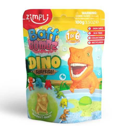 JUGUETE DE BAÑO ZIMPLIKIDS ·BOMBA DE BAÑO SUPRISE DINOS· - Happy Moments Baby