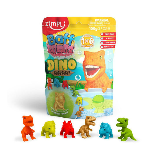 JUGUETE DE BAÑO ZIMPLIKIDS ·BOMBA DE BAÑO SUPRISE DINOS· - Happy Moments Baby