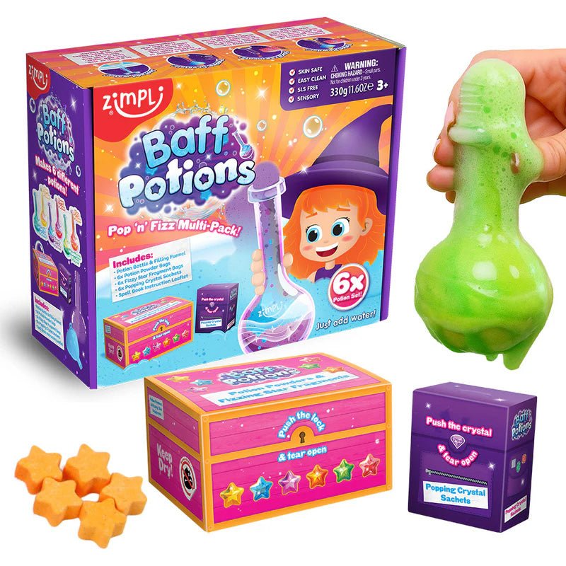 JUGUETE DE BAÑO ZIMPLIKIDS ·PACK DE POCIONES MÁGICAS· - Happy Moments Baby