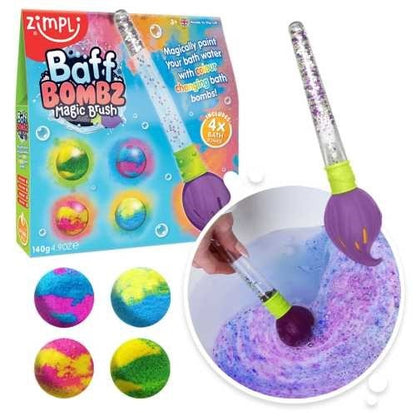 JUGUETE DE BAÑO ZIMPLIKIDS ·PINCEL MÁGICO Y 4 BOMBAS DE BAÑO· - Happy Moments Baby