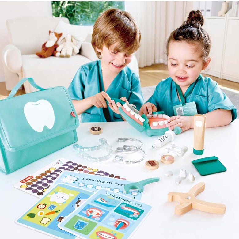 JUGUETE DE MADERA HAPE ·JUEGO CLÍNICA DENTAL SUPER SMILE· - Happy Moments Baby