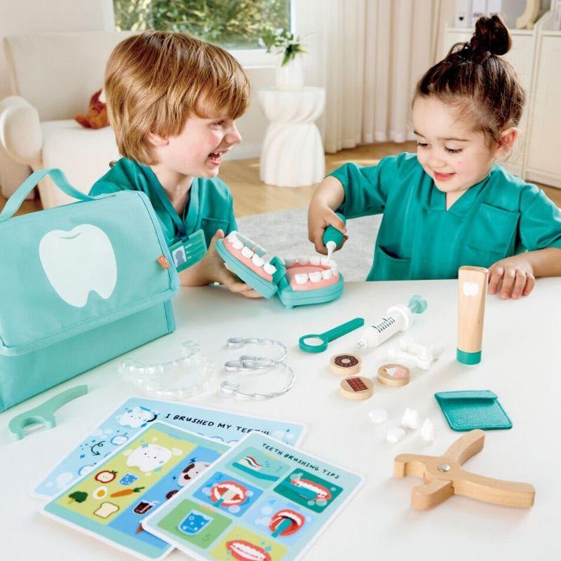 JUGUETE DE MADERA HAPE ·JUEGO CLÍNICA DENTAL SUPER SMILE· - Happy Moments Baby