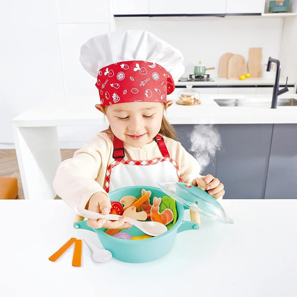 JUGUETE DE MADERA HAPE ·JUEGO DE COCINA LITTLE CHEF· - Happy Moments Baby