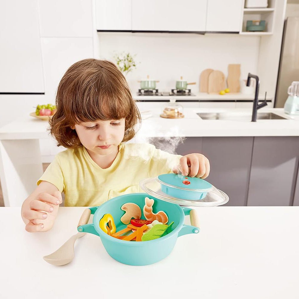 JUGUETE DE MADERA HAPE ·JUEGO DE COCINA LITTLE CHEF· - Happy Moments Baby