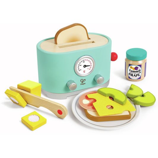 JUGUETE DE MADERA HAPE ·TOSTADORA DING & POP - UP· - Happy Moments Baby