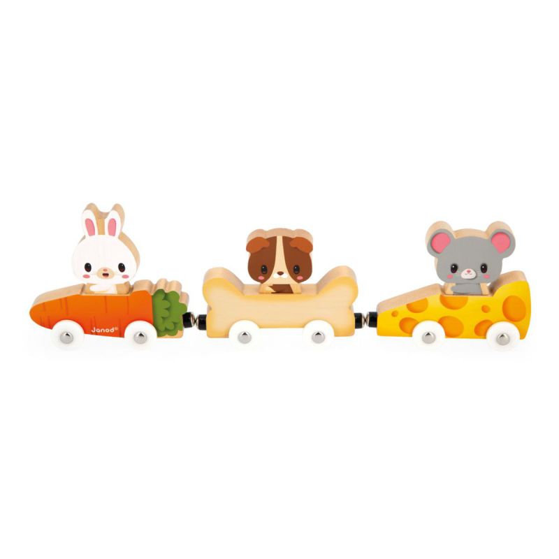 JUGUETE DE MADERA JANOD ·ANIMALES DE COMPAÑÍA MAGNÉTICOS· - Happy Moments Baby