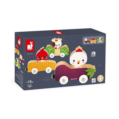 JUGUETE DE MADERA JANOD ·ANIMALES DE GRANJA MAGNÉTICOS· - Happy Moments Baby