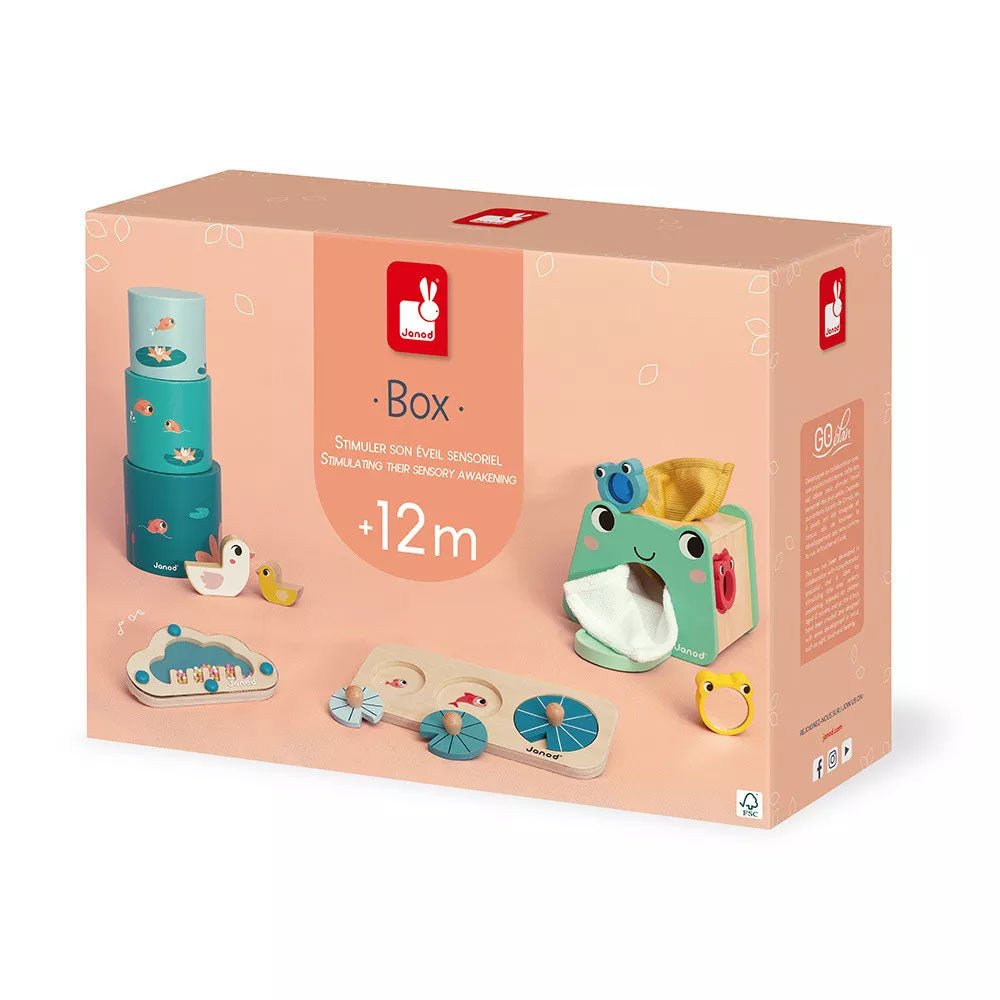 JUGUETE DE MADERA JANOD ·BOX REGALO 12 MESES· - Happy Moments Baby