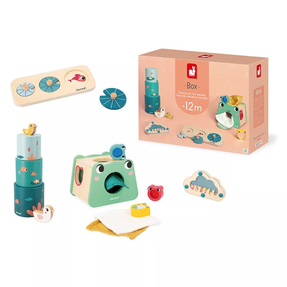 JUGUETE DE MADERA JANOD ·BOX REGALO 12 MESES· - Happy Moments Baby