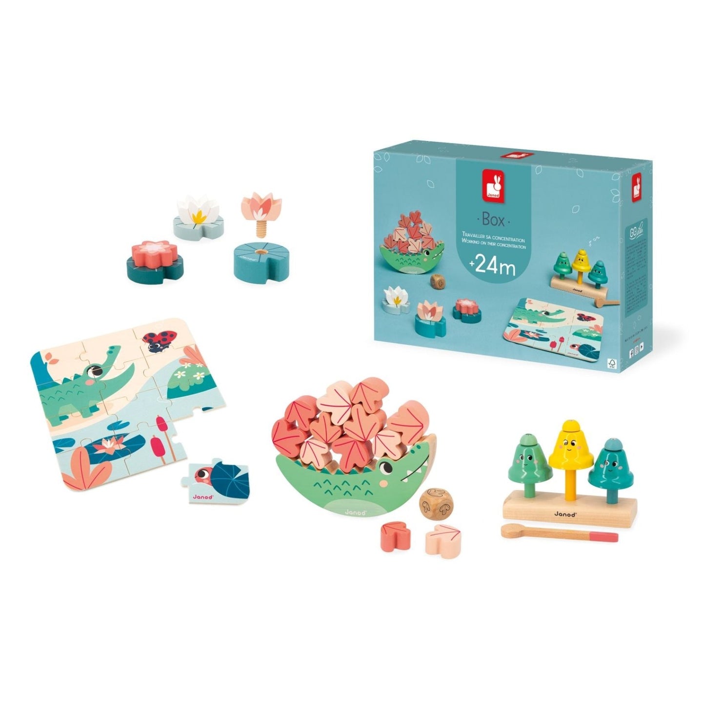 JUGUETE DE MADERA JANOD ·BOX REGALO 24 MESES· - Happy Moments Baby