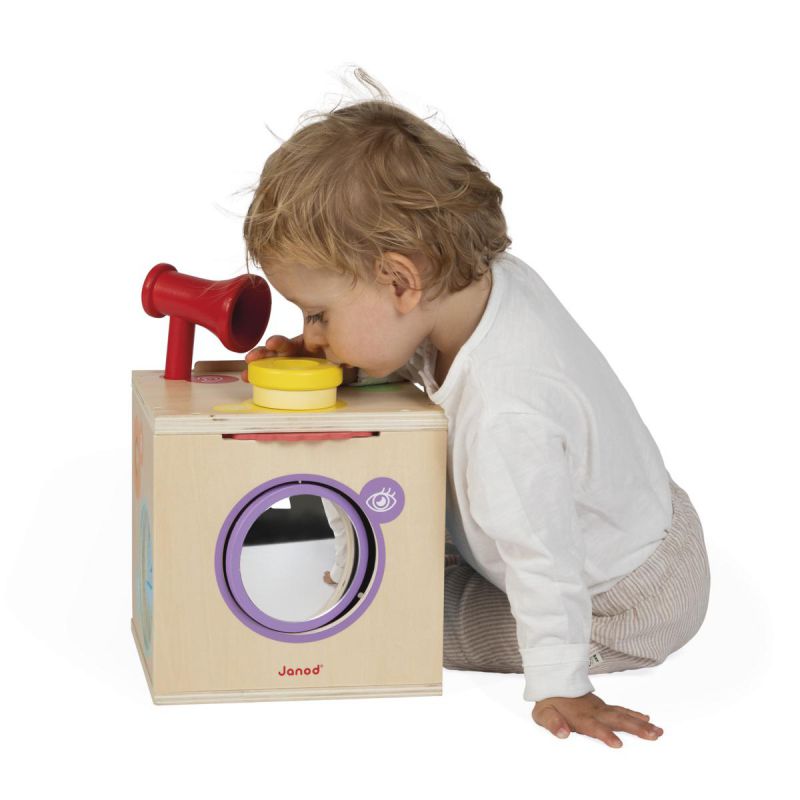 JUGUETE DE MADERA JANOD ·CAJA SENSORIAL· - Happy Moments Baby