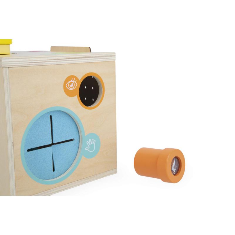 JUGUETE DE MADERA JANOD ·CAJA SENSORIAL· - Happy Moments Baby