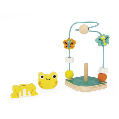 JUGUETE DE MADERA JANOD ·LOOPING RANA TROPIK - Happy Moments Baby