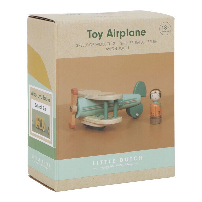 JUGUETE DE MADERA LITTLE DUTCH ·AVIÓN· - Happy Moments Baby