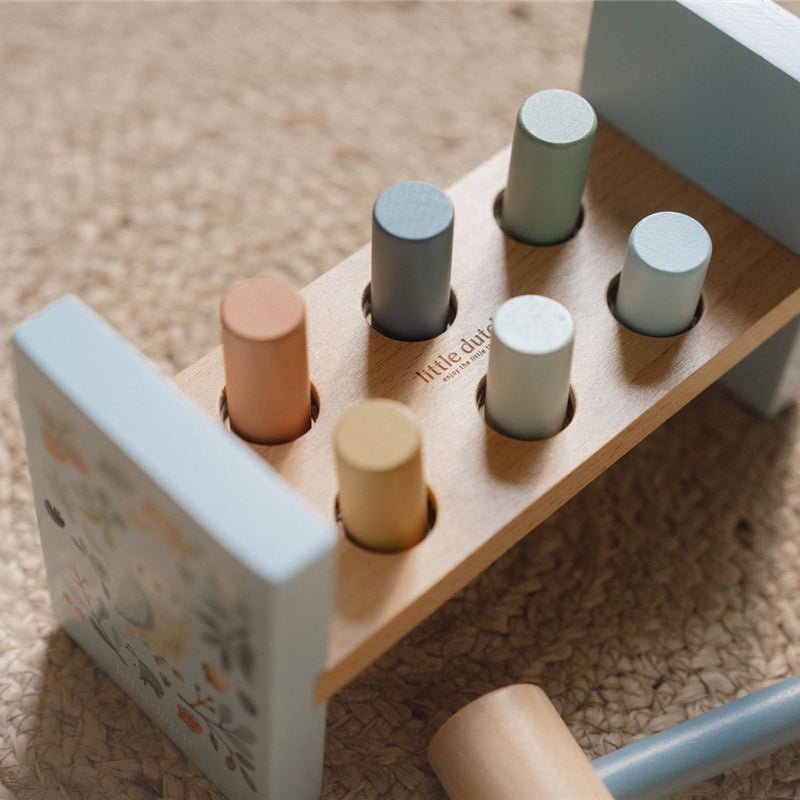 JUGUETE DE MADERA LITTLE DUTCH ·BANCO DE GOLPEO FOREST FRIENDS· - Happy Moments Baby