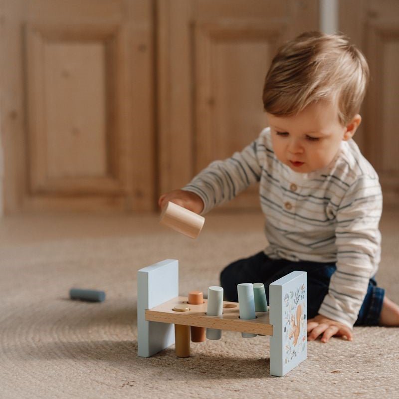 JUGUETE DE MADERA LITTLE DUTCH ·BANCO DE GOLPEO FOREST FRIENDS· - Happy Moments Baby