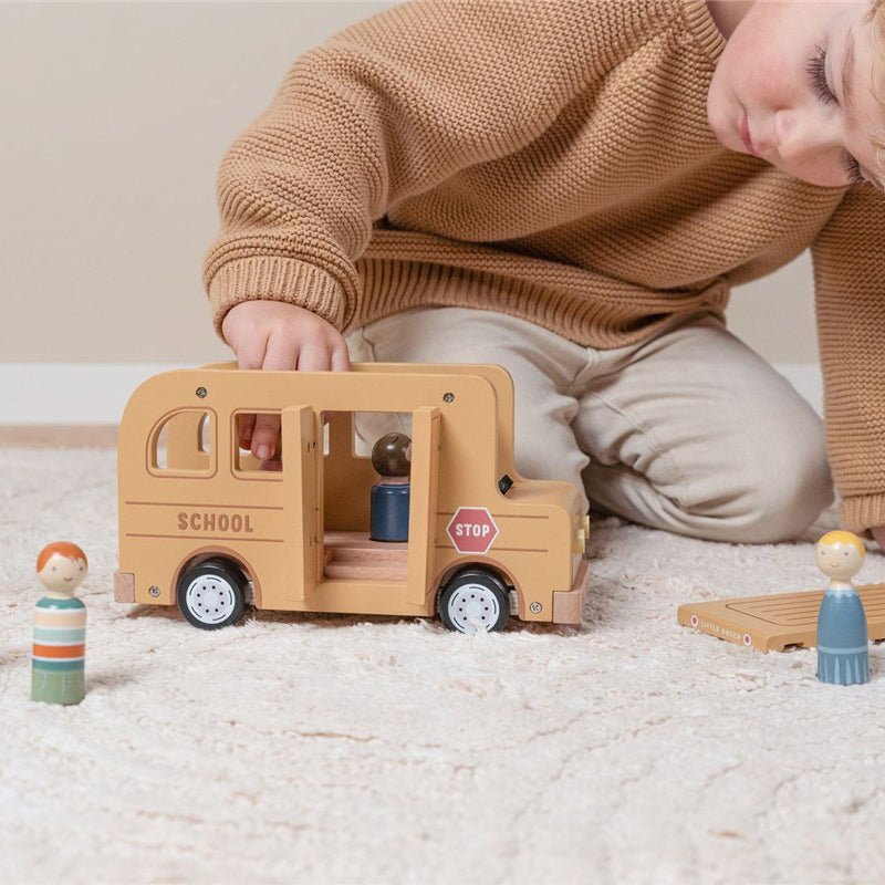 JUGUETE DE MADERA LITTLE DUTCH ·BUS ESCOLAR CON MUÑECOS· - Happy Moments Baby