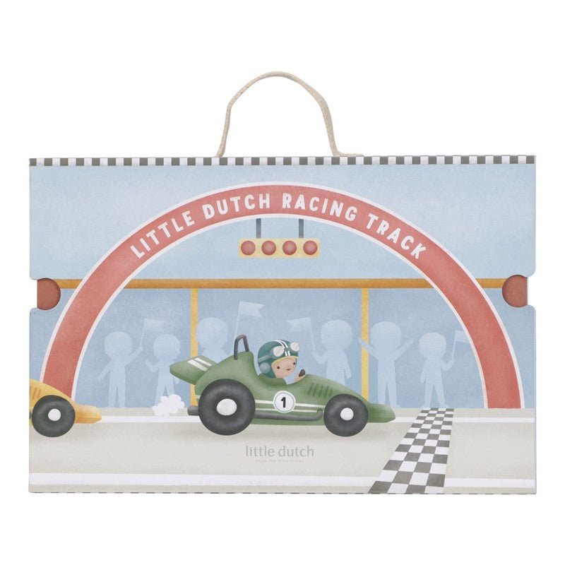 JUGUETE DE MADERA LITTLE DUTCH ·CAJA DE JUEGO CON PISTA DE CARRERAS· - Happy Moments Baby
