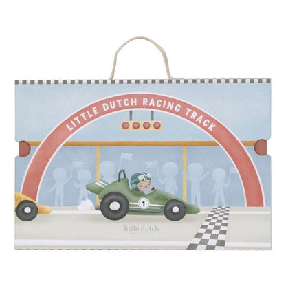 JUGUETE DE MADERA LITTLE DUTCH ·CAJA DE JUEGO CON PISTA DE CARRERAS· - Happy Moments Baby