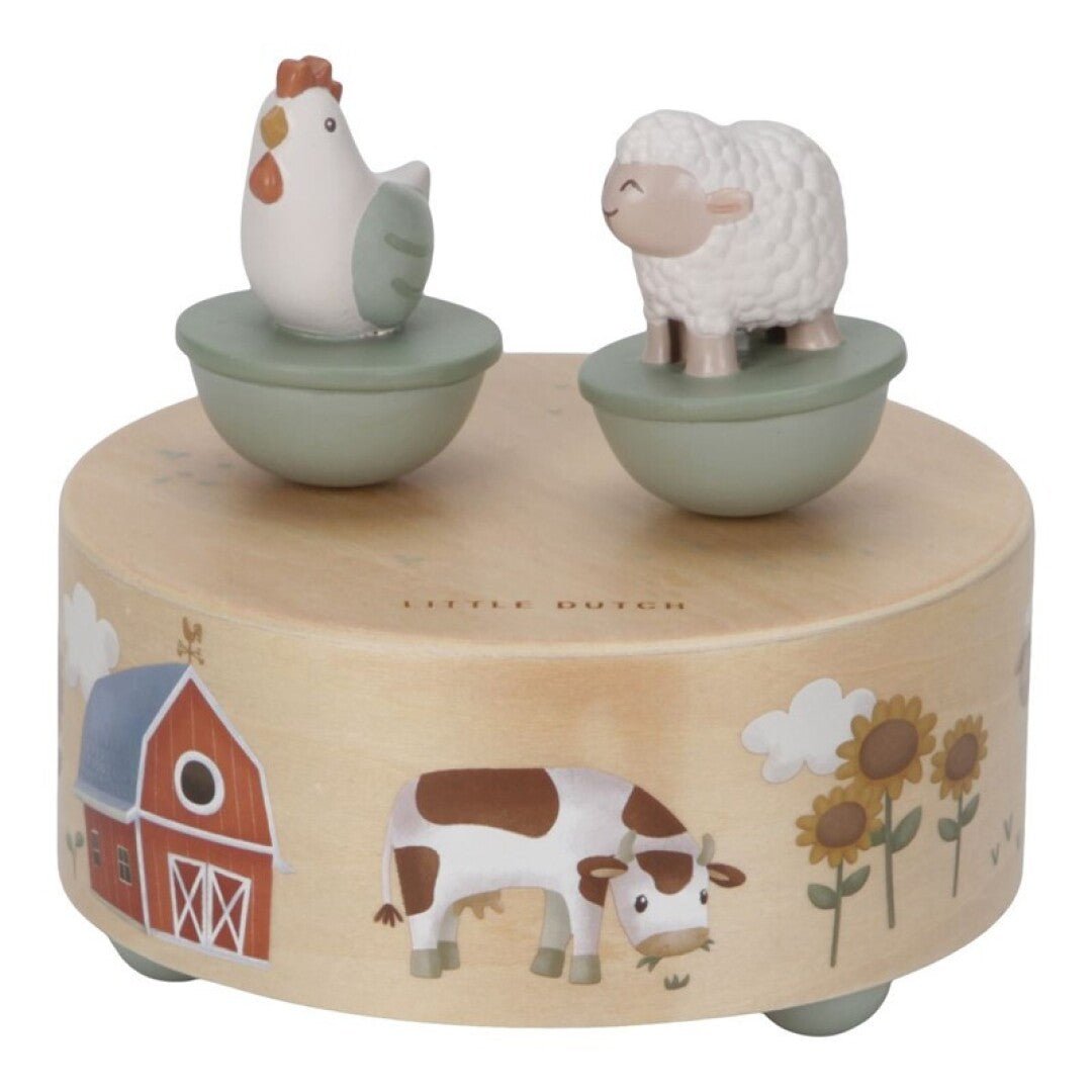 JUGUETE DE MADERA LITTLE DUTCH ·CAJA DE MÚSICA LITTLE FARM· - Happy Moments Baby