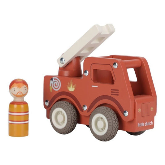 JUGUETE DE MADERA LITTLE DUTCH ·CAMIÓN DE BOMBEROS· - Happy Moments Baby