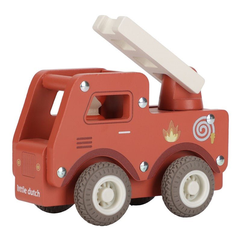 JUGUETE DE MADERA LITTLE DUTCH ·CAMIÓN DE BOMBEROS· - Happy Moments Baby