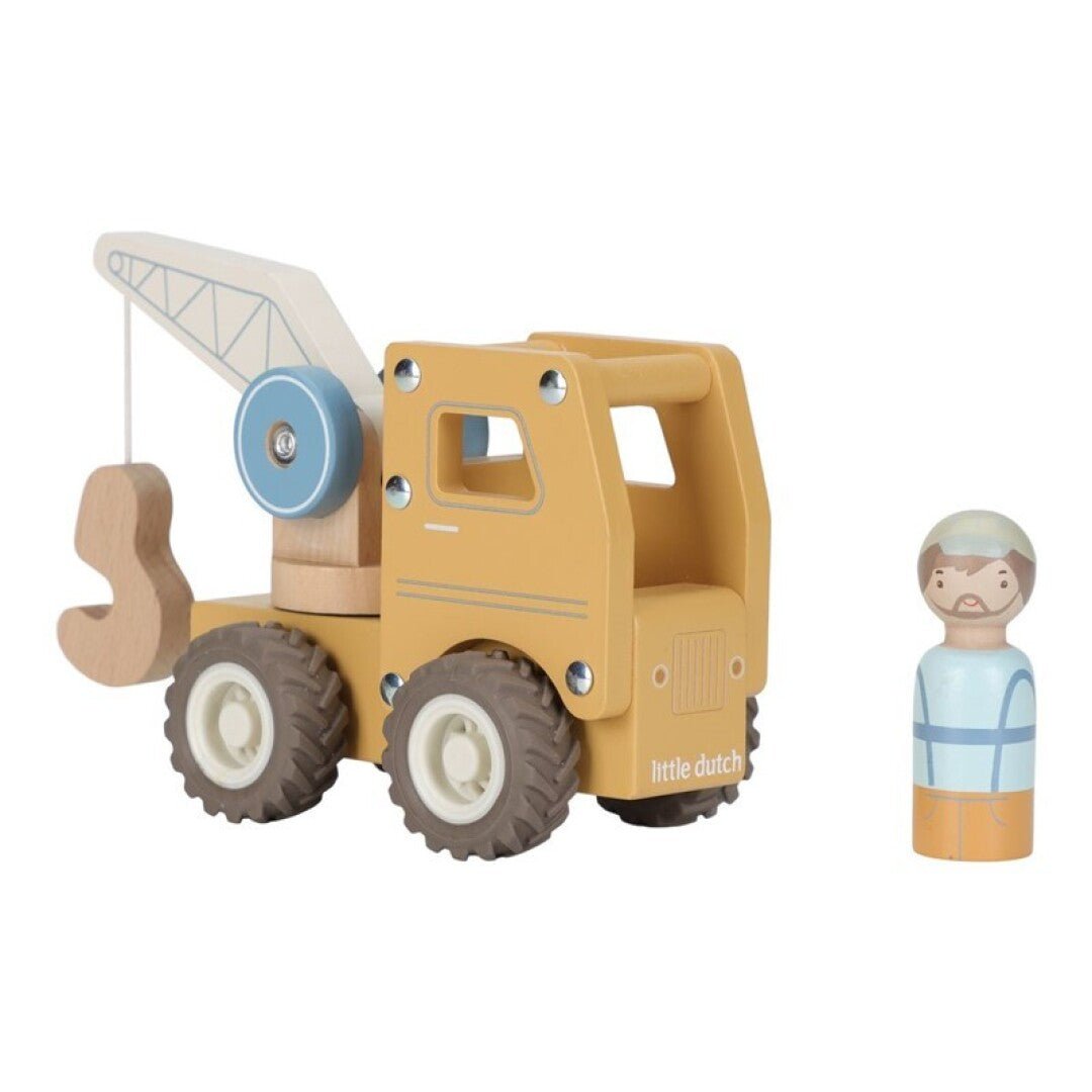 JUGUETE DE MADERA LITTLE DUTCH ·CAMIÓN GRÚA· - Happy Moments Baby
