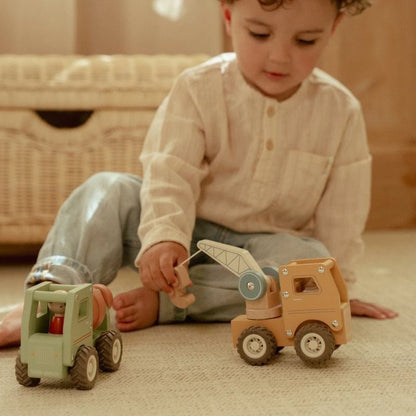 JUGUETE DE MADERA LITTLE DUTCH ·CAMIÓN GRÚA· - Happy Moments Baby
