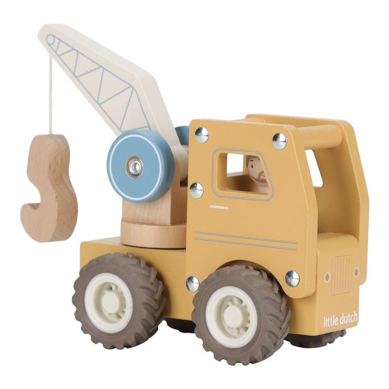 JUGUETE DE MADERA LITTLE DUTCH ·CAMIÓN GRÚA· - Happy Moments Baby