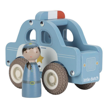 JUGUETE DE MADERA LITTLE DUTCH ·COCHE DE POLICÍA· - Happy Moments Baby