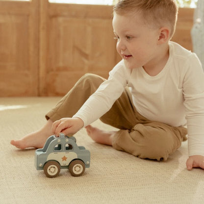 JUGUETE DE MADERA LITTLE DUTCH ·COCHE DE POLICÍA· - Happy Moments Baby
