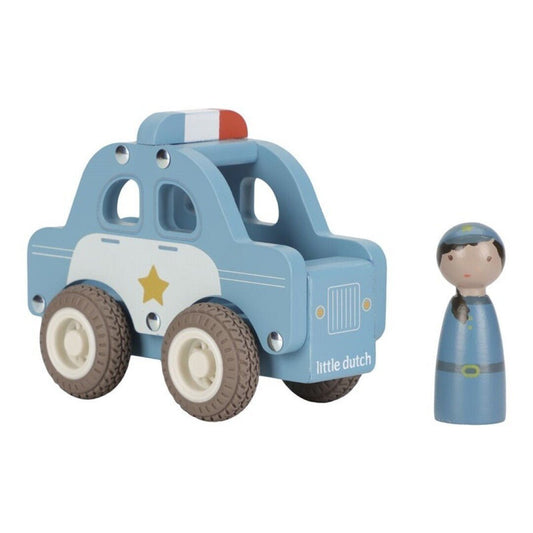 JUGUETE DE MADERA LITTLE DUTCH ·COCHE DE POLICÍA· - Happy Moments Baby