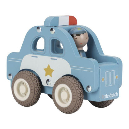 JUGUETE DE MADERA LITTLE DUTCH ·COCHE DE POLICÍA· - Happy Moments Baby