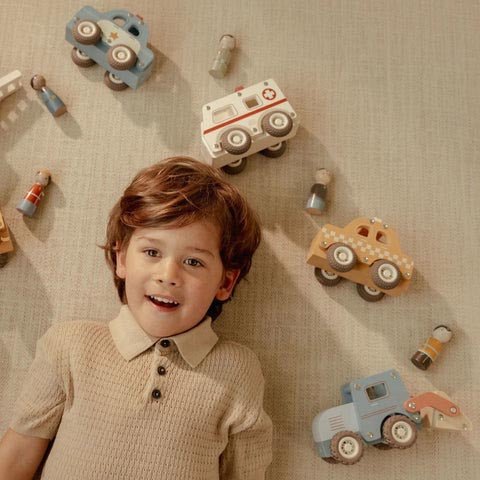 JUGUETE DE MADERA LITTLE DUTCH ·EXCAVADORA· - Happy Moments Baby