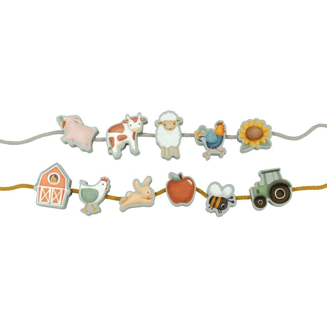 JUGUETE DE MADERA LITTLE DUTCH ·FIGURAS DE MADERA PARA ENLAZAR LITTLE FARM· - Happy Moments Baby