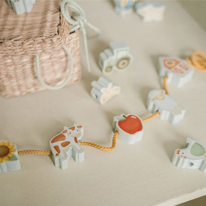 JUGUETE DE MADERA LITTLE DUTCH ·FIGURAS DE MADERA PARA ENLAZAR LITTLE FARM· - Happy Moments Baby