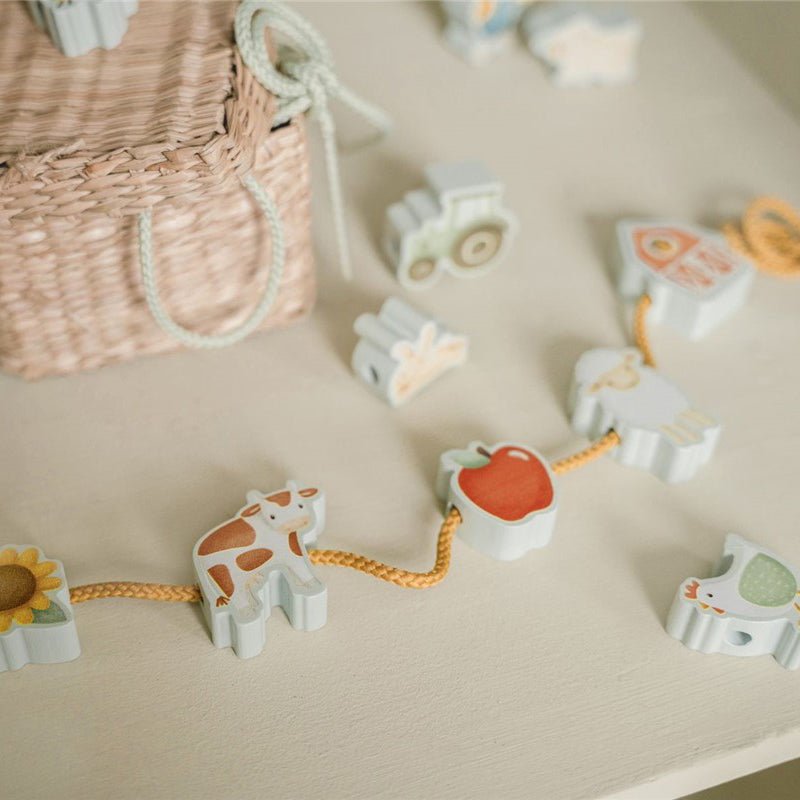 JUGUETE DE MADERA LITTLE DUTCH ·FIGURAS DE MADERA PARA ENLAZAR LITTLE FARM· - Happy Moments Baby