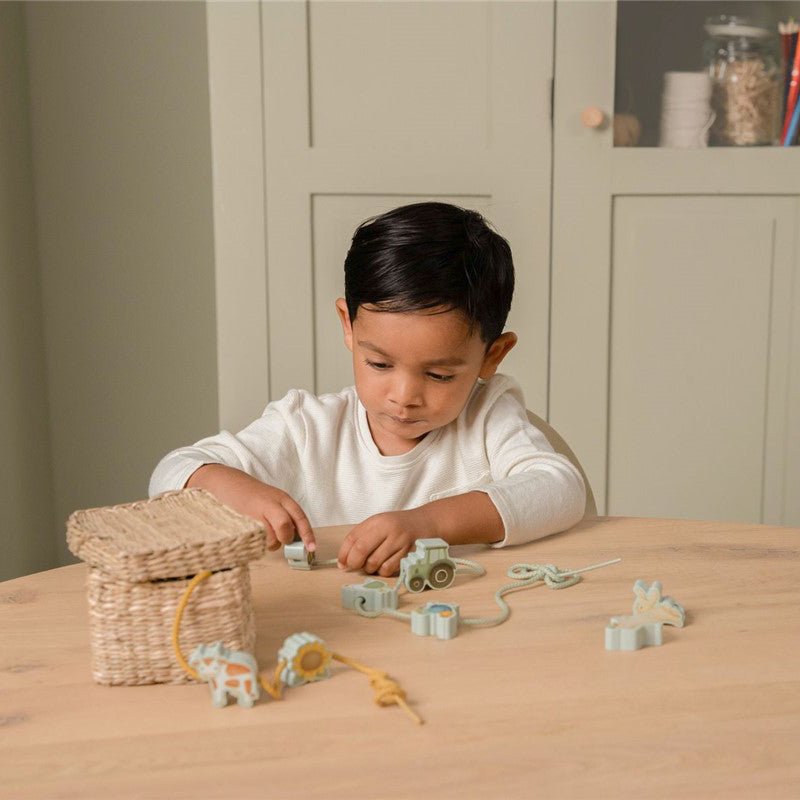 JUGUETE DE MADERA LITTLE DUTCH ·FIGURAS DE MADERA PARA ENLAZAR LITTLE FARM· - Happy Moments Baby