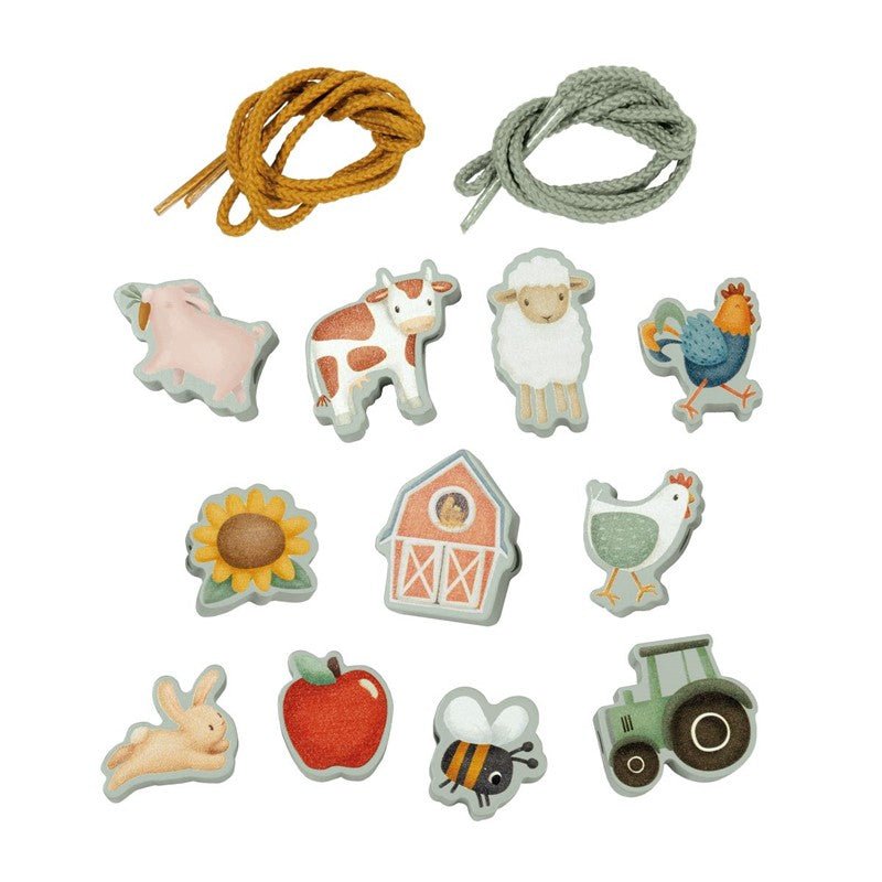 JUGUETE DE MADERA LITTLE DUTCH ·FIGURAS DE MADERA PARA ENLAZAR LITTLE FARM· - Happy Moments Baby