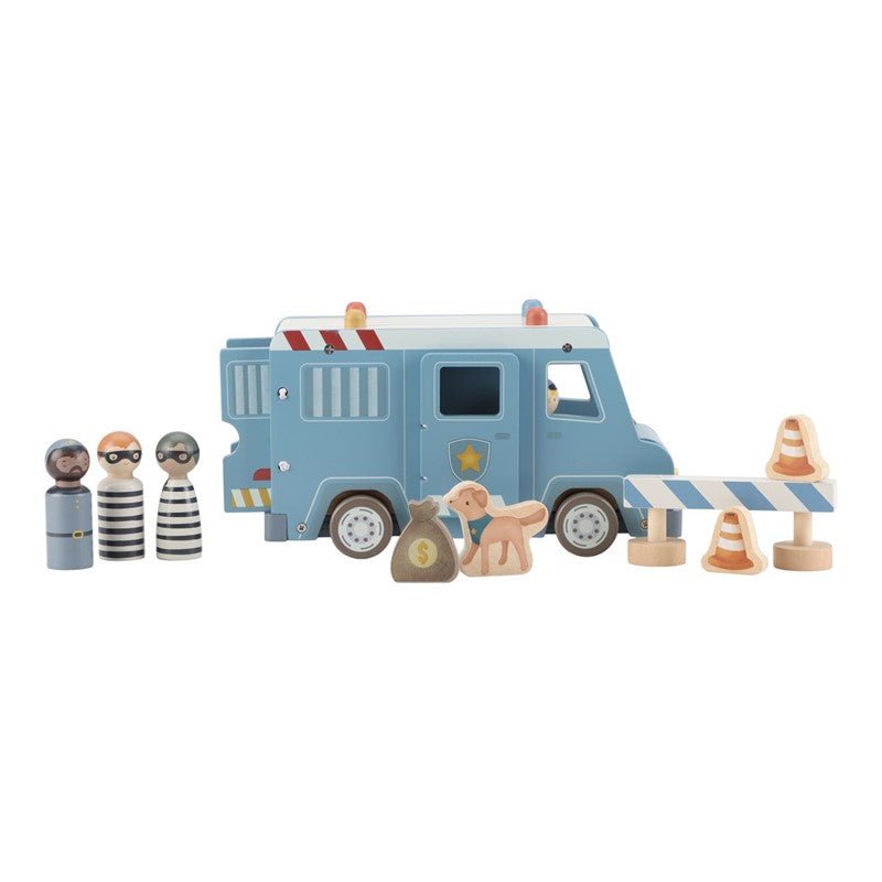 JUGUETE DE MADERA LITTLE DUTCH ·FURGÓN POLICIAL· - Happy Moments Baby