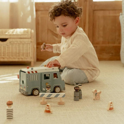 JUGUETE DE MADERA LITTLE DUTCH ·FURGÓN POLICIAL· - Happy Moments Baby