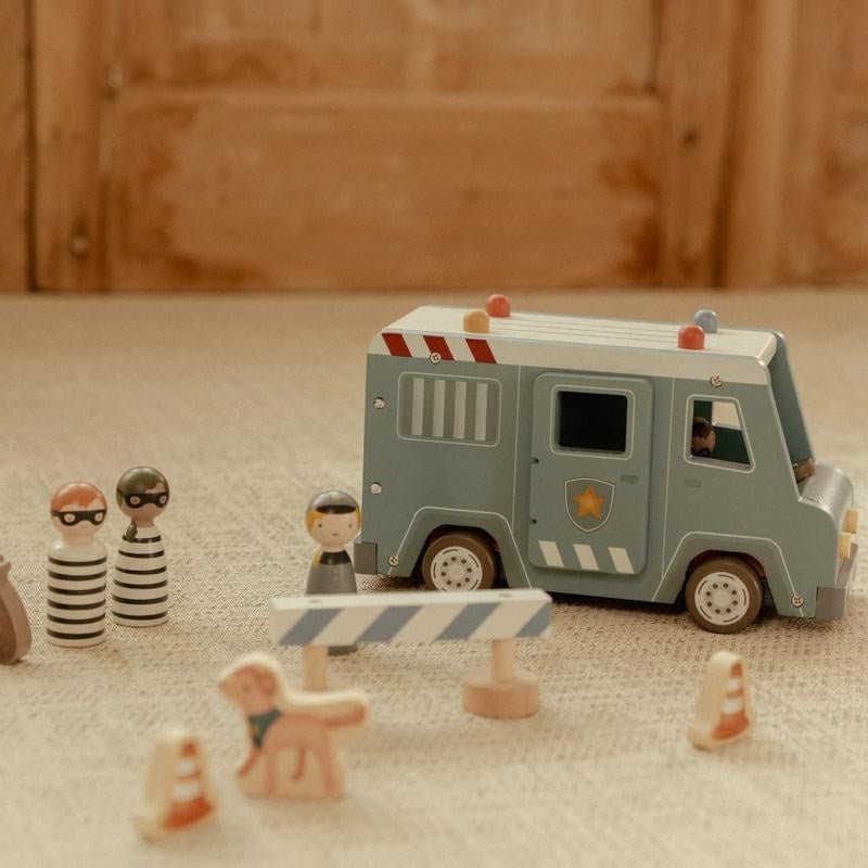 JUGUETE DE MADERA LITTLE DUTCH ·FURGÓN POLICIAL· - Happy Moments Baby