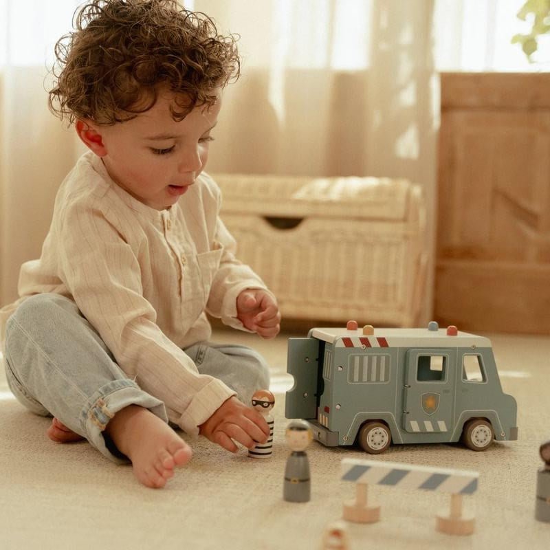 JUGUETE DE MADERA LITTLE DUTCH ·FURGÓN POLICIAL· - Happy Moments Baby